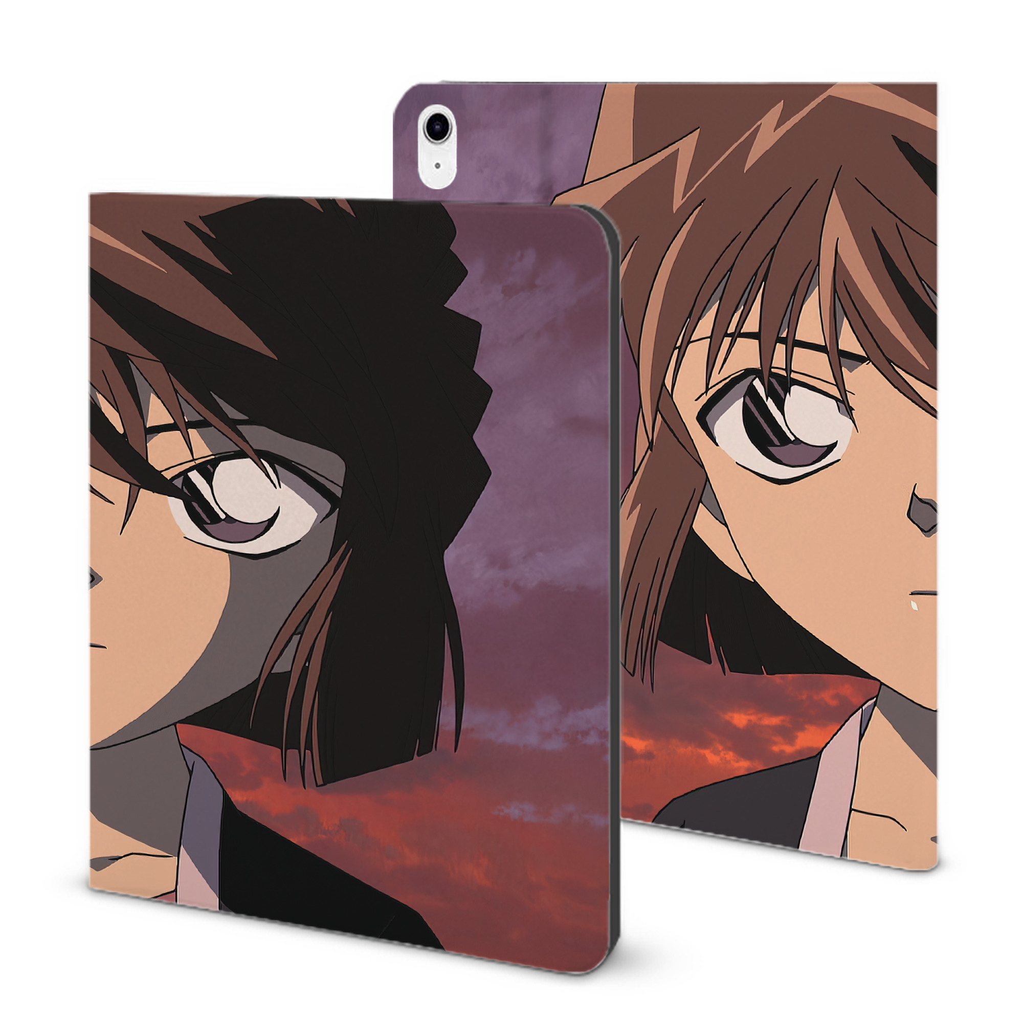 （画像用） 名探偵コナン Detective Conan IPad ケース ブック型 PUレザー TPU 耐衝撃 軽量 薄型 ペン収納なし 全面保護 IPad 各モデル対応